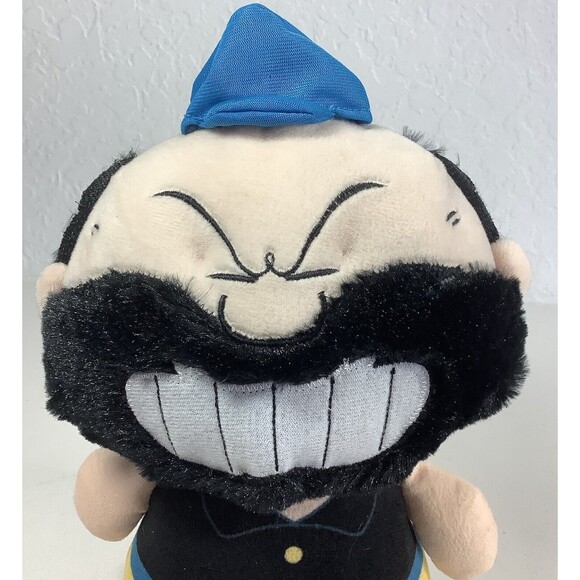 Popeye the Sailorman Bluto Brutus 9" Beanbag Stuffed Plush Round Oversized Head - Picture 2 of 7